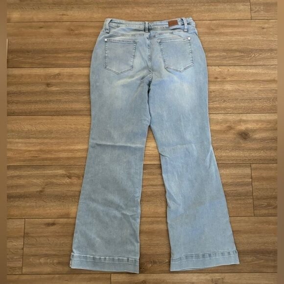 Judy Blue 16W Wide Leg Fit Denim Jeans Braided Waist - Picture 9 of 16